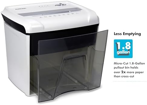 Aurora Desktop Style High-Security Anti-Jam 12-Sheet Micro-Cut Paper and CD/Credit Card/Junk Mail Shredder with 1.8 Gallon Pullout Basket/Security Level P-4 - Image 2