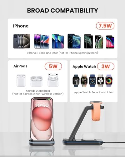 GEEKERA 3-in-1 Wireless Charging Station for iPhone, Watch & AirPods - Image 5