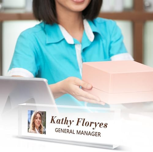Desk Name Plate Personalized, Custom Name Plate for Desk, Personalized Acrylic Name Plate for Office, Customize Name Plates for desks, Desk Decor for Office Gift - Image 5
