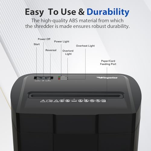 Wingwise Ultra Low Noise 48dB Paper Shredder for Home Office - Image 5
