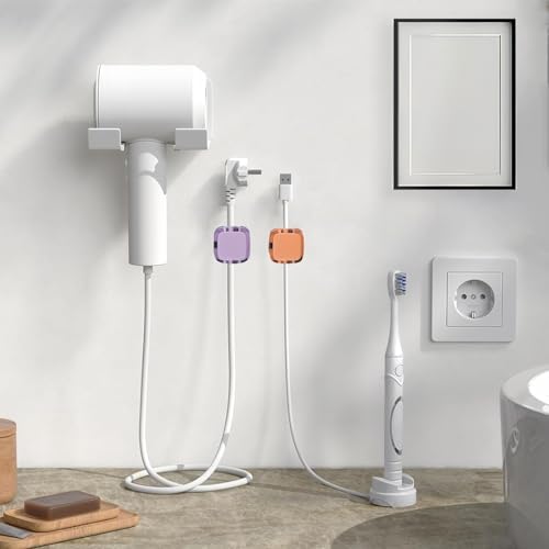 6 Pack Magnetic Cable Clips, Cord Holder for Nightstand, Under Desk Cable Management Smooth Adjustable Computer Accessories, Adhesive Wire Organizer for Desktop Home Office Kitchen Desk Phone Car - Image 5