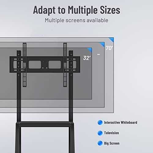 Mobile TV Cart,JYXOIHUB, Rooling TV Stand with Wheels for 32 to 65 Inch LCD LED OLED Plasma Flat Panel Screens up to 100lbs AVA1500-60-1P (Black) - Image 4