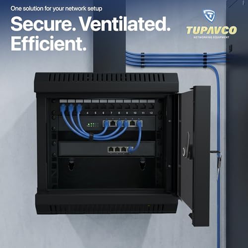 10 inch Mini Network Rack Cabinet - 4U Vented w/ 9 in Depth - Tupavco TP434 - Image 3