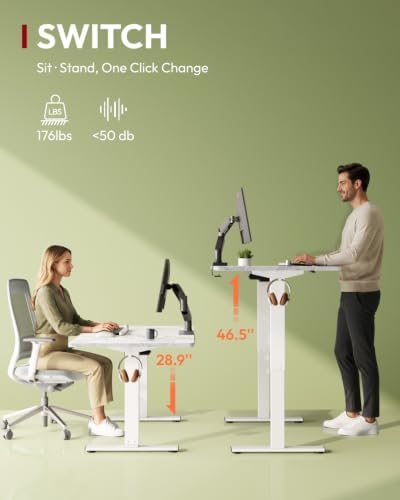 SANODESK 1'' Thick One-Piece 48 x 30'' Height Adjustable Standing Desk - Image 2