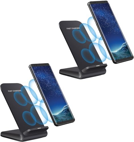 Wireless Charger(Stand),2 Pack 20W Fast Wireless Charging Stand for Samsung Galaxy S24/S24+/S24 Ultra/S23/S22/S21/S20/S10/Note,for Google Pixel 8/7/6, for LG and More. by Cesbiomo