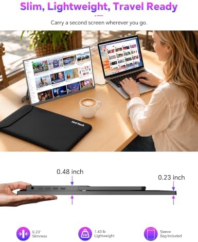 15.6" Portable Monitor Touchscreen, 1080P 10-Point Touch Portable Monitor - Image 5