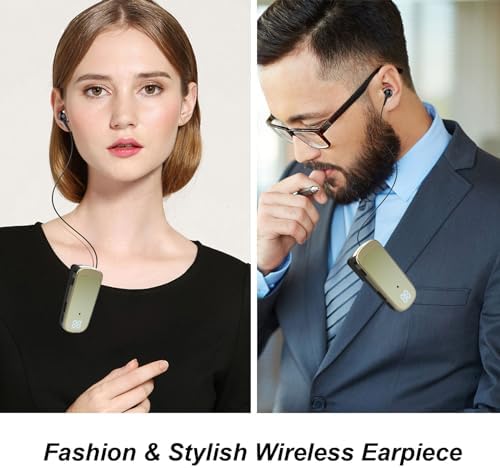 Retractable Wireless Headset Headphone Stereo Earphone V5.0 Noise Cancelling Mic Clip on Earpiece Comfortable HandsFree Headset 20Hrs Talking Time Sports Business Trucker Driver Earbud - Image 3