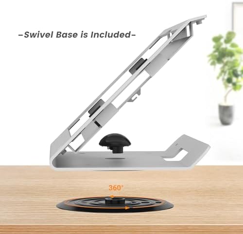 Tablet POS Stand - Heavy Duty Steel Kiosk Stand with 360° Swivel Base Anti-Theft Compatible with 10.9" iPad 10th, Pro 11" 1 2 3 4, Air 4 5, Air 11"(M2/M3/M4), iPad 11"(A16) - BSC102WA - Image 4