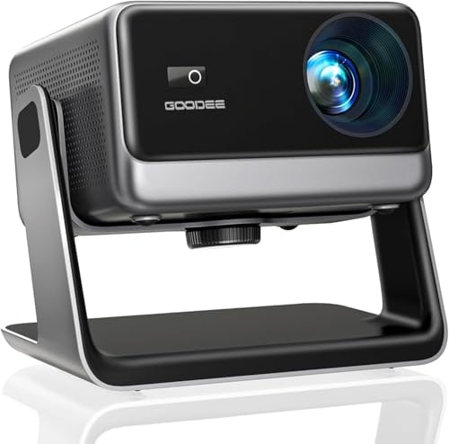 GooDee Video Projector With Wifi And Bluetooth, Smart Portable Projector Movie System Compatible with Netflix/Dolby Audio/Auto Focus & Keystone, 4k Video Decode & 1080p Native For Home Theater/Outdoor by GooDee