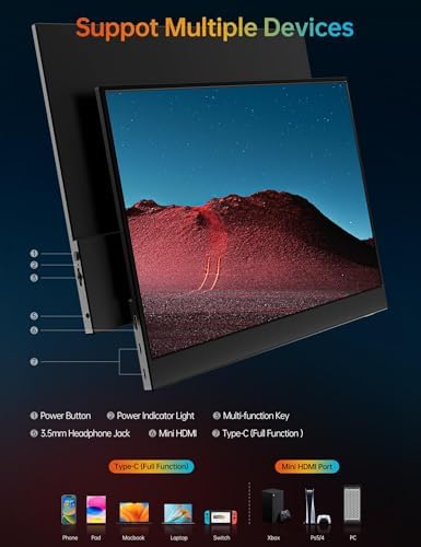 VILVA 15.6" FHD IPS USB-C HDMI Portable Monitor - Image 7