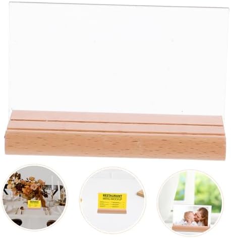 ULTECHNOVO Wood Acrylic Menu Display Stand for Restaurant Table Numbers - Image 7