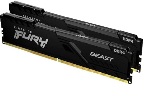 Kingston FURY Beast 32GB (2x16GB) 3200MT/s DDR4 CL16 Desktop Memory Kit of 2 KF432C16BBK2/32 by Unknown