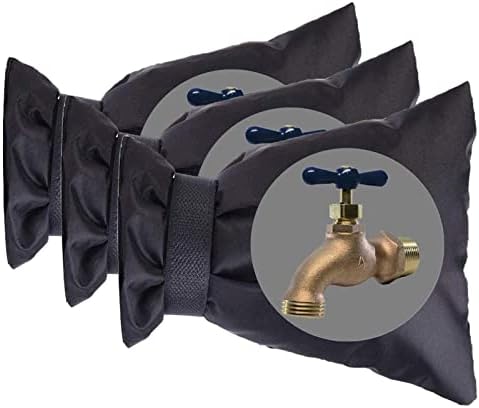 Outdoor Faucet Covers for Winter 3 Packs Hose Bib Protector Spout Cover,Garden Faucet Socks, Outside Spigot Pipe Freeze Protection Cover,Insulated Tap Pouch (small) by Jashem