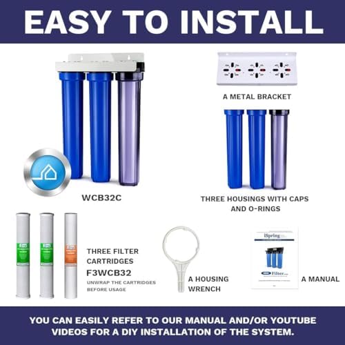 iSpring WCB32C Whole House Water Filter System w/First-Stage Clear Housing - Image 5