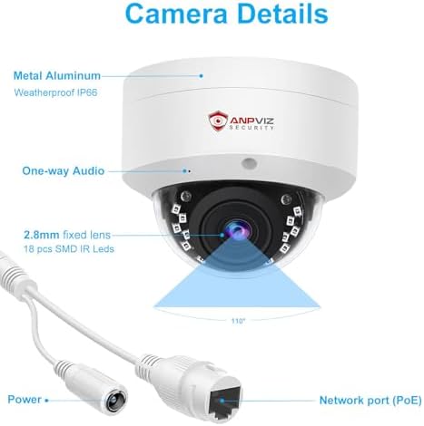 Anpviz 8 Channel 6MP PoE Security Camera System, 4K 8CH NVR with 2TB HDD - Image 4