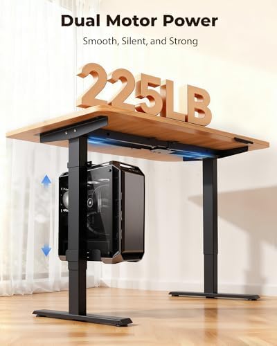 TOPSKY Dual Motor Electric Standing Desk, Height Adjustable with CPU Holder - Image 4