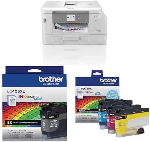 Brother MFCJ4535DW Printer & LC406XLBKS & LC4063PKS Inks by Unknown