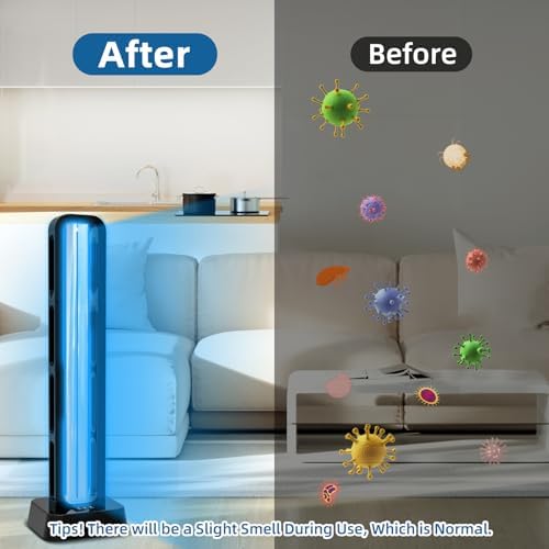 69W UV Light Sanitizer with Remote Control and 3 Timers – Home Disinfection Device 99.99% Cleaned of Germs, Viruses, Mold and Dust Mites – Whole Room Disinfection Lamp for Home and Office - Image 7