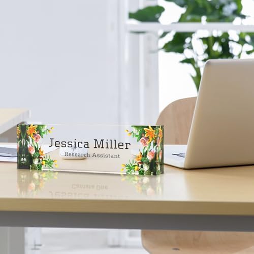 Personalized Acrylic Office Desk Name Plate with Name And Title Printing - Image 3