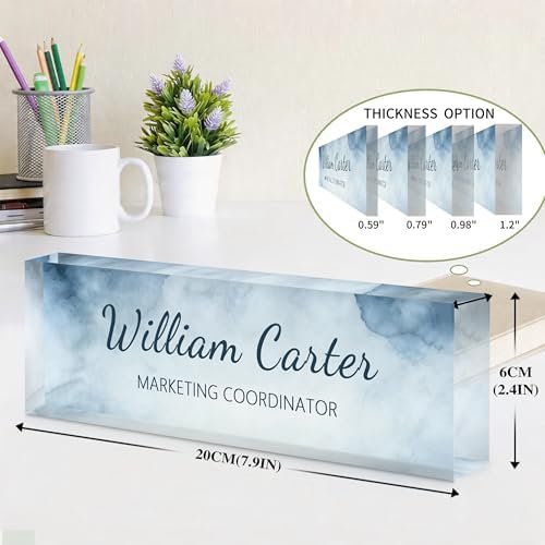 Custom Name Plate for Desk, Acrylic Desk Name Plate Personalized, Employee Appreciation Gifts, Office Desk Accessories for Woman Teacher Nurse, Coworker Gifts for Manager Assistant - Image 4