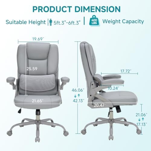 Office Chair, Ergonomic Executive Desk Chair with Lumbar Support - Image 2