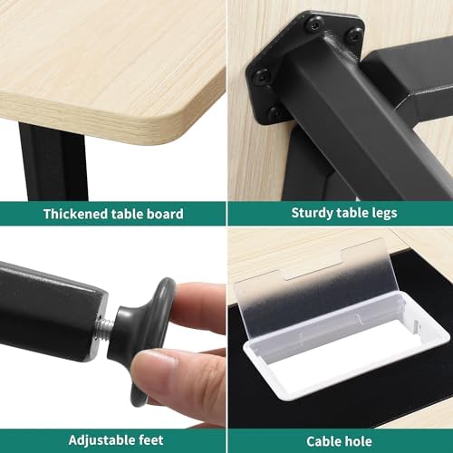 DWVO 70.8" Boat Shaped Conference Table, 6FT Meeting Table, Light Wood - Image 6