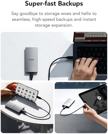 Lexar ES3 1TB Portable SSD Silver, USB 3.2 Gen 2 up to 1050MB/s - Image 5