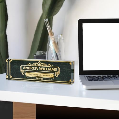 Personalized Acrylic Office Desk Name Plate with Name And Title Printing - Image 3
