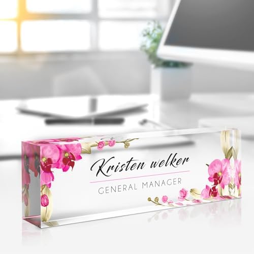Gowelly Desk Name Plate Personalized, Custom Name Plate for Desk, Personalized Christmas Gifts for Coworkers Desk Decor, Appreciation Office Gifts for Employees, Teacher, Nurse, Social Worker - Image 2