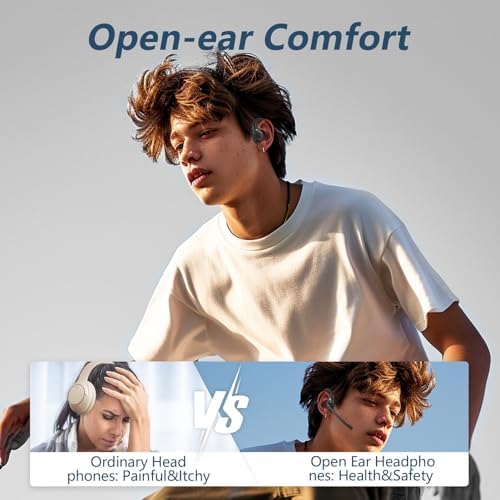 BANIGIPA Bluetooth Headset with Microphone, Open Ear Headphones with Mic - Image 2