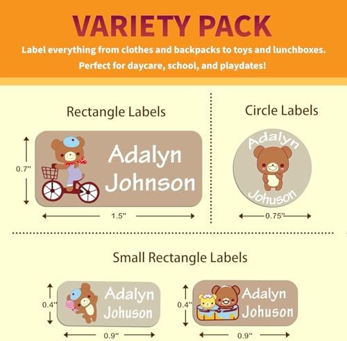 Custom Personalized Name Labels for Kid Waterproof Name Stickers Tags - Image 2