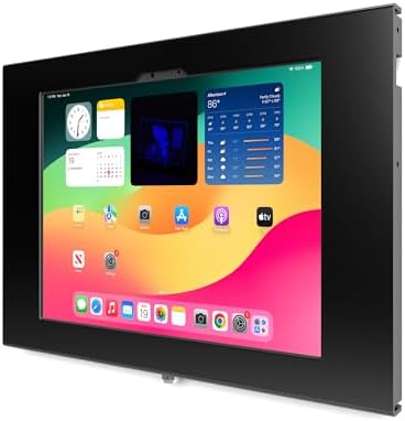 Locking Anti-Theft Metal Case for iPad Pro 13" 2024/2025 M4/M5 for Kiosk, POS, Store, Show Display, Time Clock (Black) by TABcare
