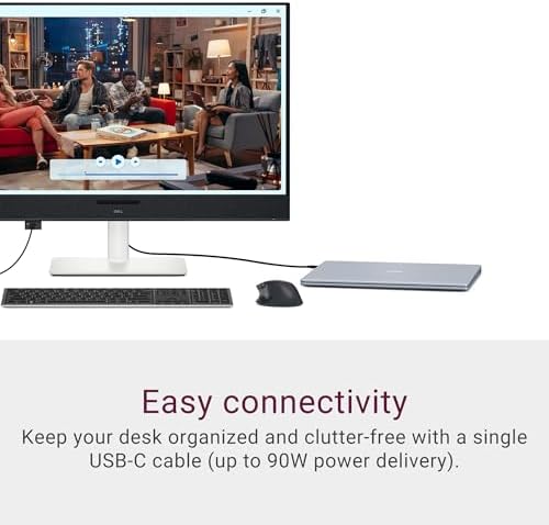 Dell 32 Plus 4K QD-OLED Monitor S3225QC - 31.6-inch (3840 x 2160) 120Hz 0.03ms Display, AI-Enhanced 3D Spatial Audio, Height/Tilt/Swivel/Slant Adjustment - Ash White - Image 6