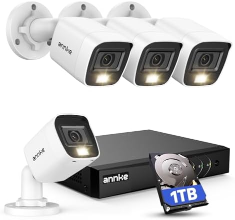 ANNKE 8CH 3K Lite 2MP CCTV Wired Security Camera System Outdoor, 1TB HDD by ANNKE