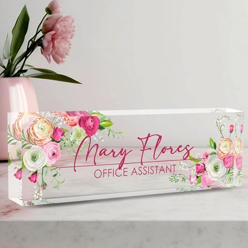 Personalized Desk Name Plate - Custom Gifts for Professionals & Employees by AeekdookWoodenPuzzles