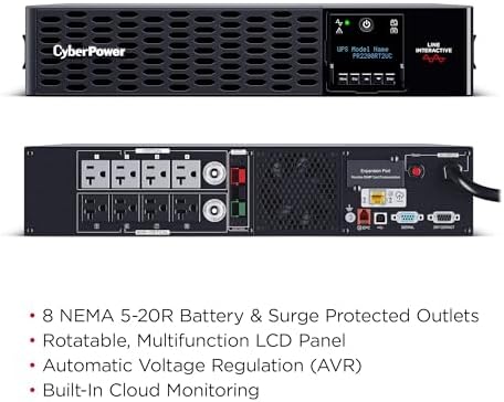 CyberPower PR2200RT2UC Smart App Sinewave UPS Battery Backup - Image 3