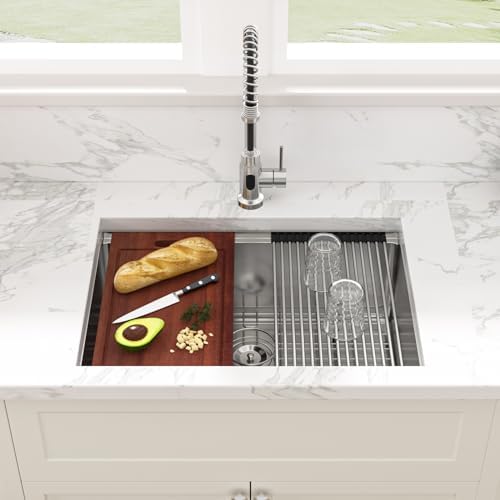 Sarlai 27 Inch Kitchen Sink Undermount 27"x19" Undermount Sink Workstation - Image 2