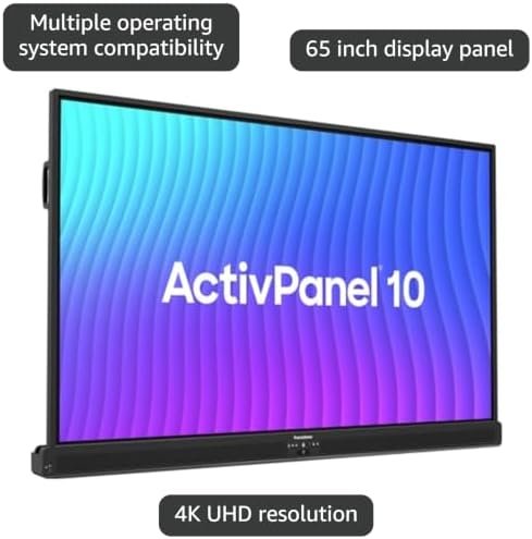 Promethean ActivPanel 10 65" High Specification Digital Whiteboard for Office or Classroom, 4K UHD, OS Flexible Device, Panel, 3 Year Onsite Support - Image 3