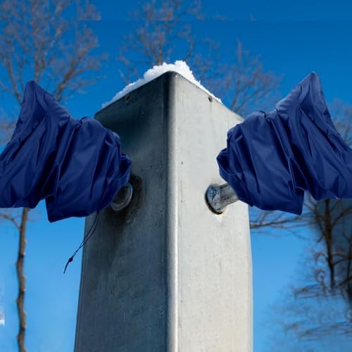 Zonon 3 Pcs Outdoor Faucet Cover Insulated Winter Freeze,Blue,35" X 15" - Image 7