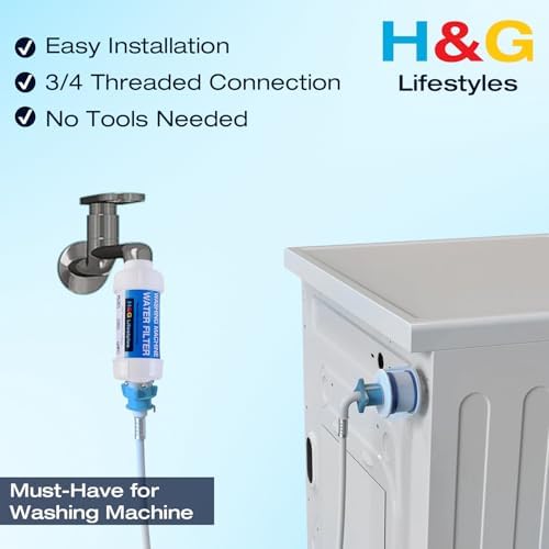 H&G Lifestyles Washing Machine Water Filter for Garden Hose 3/4" GHT 2Packs - Image 3