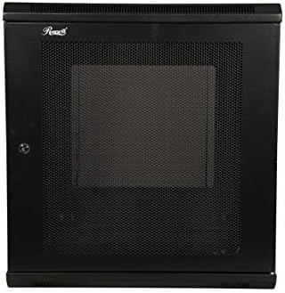 Rosewill 12U 19" Wall Mount Rack Cabinet Enclosure, with 3 Side Locking Mesh Door 16.5" Deep, Switch-Depth, Black - RSWM-12U002 - Image 2