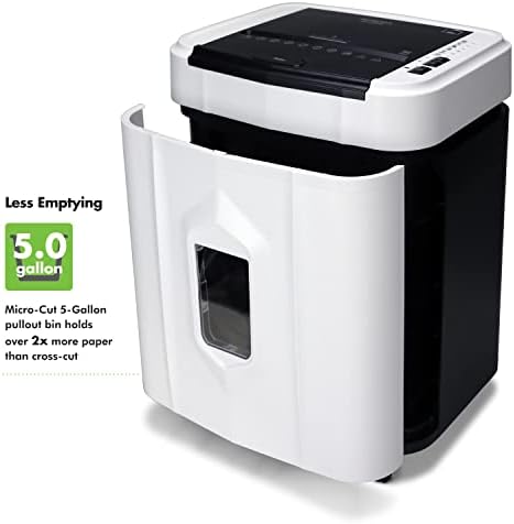 Aurora AU120MB 120-Sheet Auto Feed High Security Micro-Cut Paper Shredder / 30 Minutes (White/Black) - Image 5