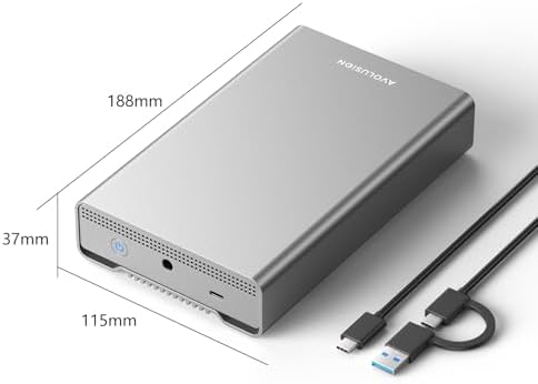 Avolusion PRO-G2 10TB USB 3.2 Gen 2 (10Gbps) External Hard Drive for Windows/MacOS (Silver) - Image 2