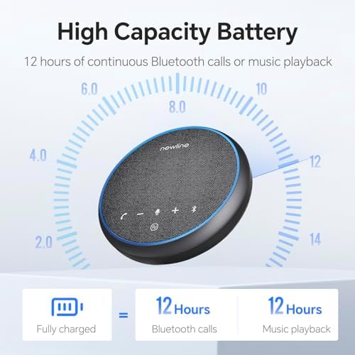 N newline Conference Speaker and Microphone, 2 Mics 360° Voice Pickup, AI Noise Reduction & Clear Calls, USB & Bluetooth Speakerphone, Up to 12H Call Time, for Small-to-Mid Meetings & Home Office - Image 5