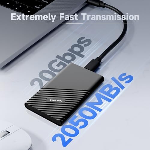 fanxiang 500GB External SSD Portable, Up to 2000MB/s, USB C External Solid State Drive External Hard Drive, USB 3.2 Gen2*2 Type-C SSD for iPhone 15/Pro/PC/Laptops/Creators/Gaming - Image 2
