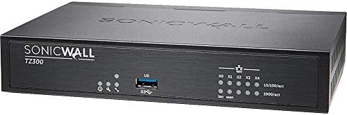 SonicWall TZ300 01-SSC-0215 VPN Wired Gen 6 Firewall Appliance (Hardware only) by SonicWall