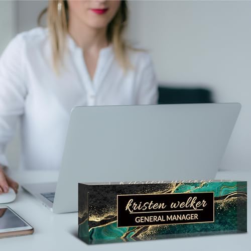 Desk Name Plate Personalized, Custom Name Plate for Desk, Acrylic Desktop Accessories, Office Gift & Decor for Women Men, Teacher Nurse Boss Employee Appreciation Gifts - Image 6