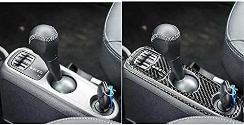 Real Black Carbon Fiber Car Center Console Shift Transmission Control Panel Trim Sticker Set Compatible with Benz Smart Fortwo 2011 2012 2013 2014 2015 Auto Interior Accessories 4pcs-Type B - Image 5