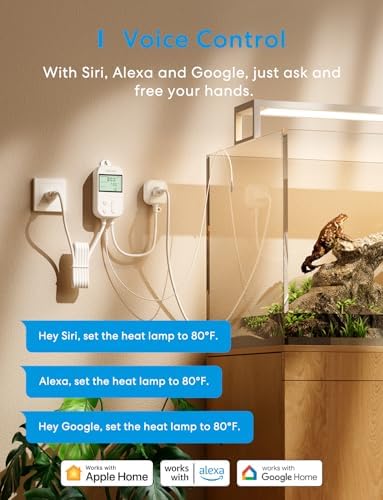meross Smart Temperature Controller Work with Apple HomeKit, 15A 1800W - Image 6