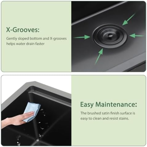 33 Inch Black Undermount Workstation Kitchen Sink with Accessories - Image 6